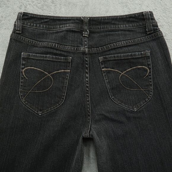 Chico's Platinum Jeans Women's 0 US-4 Gray Mid-Rise Abalone Skinny 29.5" Inseam - Picture 10 of 14